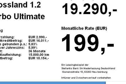 Opel Crossland 44.465 km 19.290 &euro; Neufahrn 85375