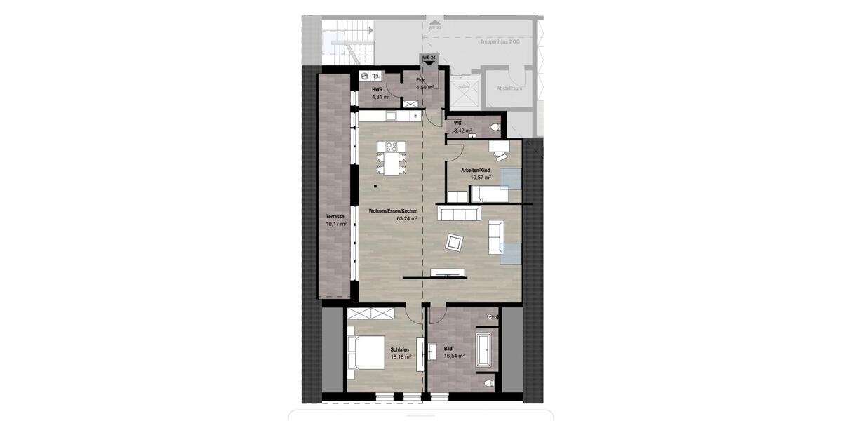 Dachgeschoßwohnung Euskirchen - 3 Zimmer, 131 m&sup2;, 1.375&euro; | Angebot:26618141