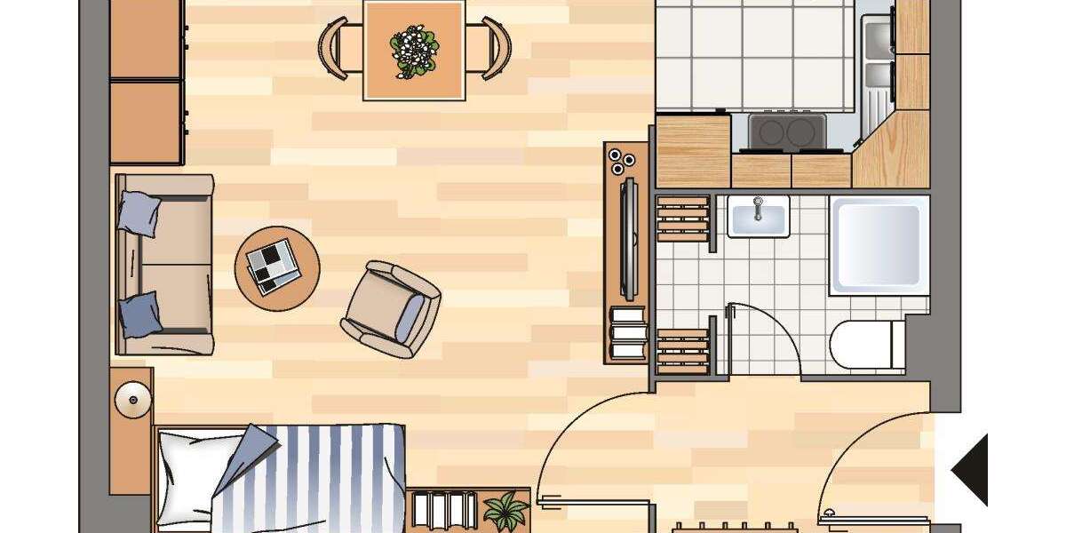 Wohnung zum Mieten in Flensburg 339 € 26.41 m² 1 zimmer