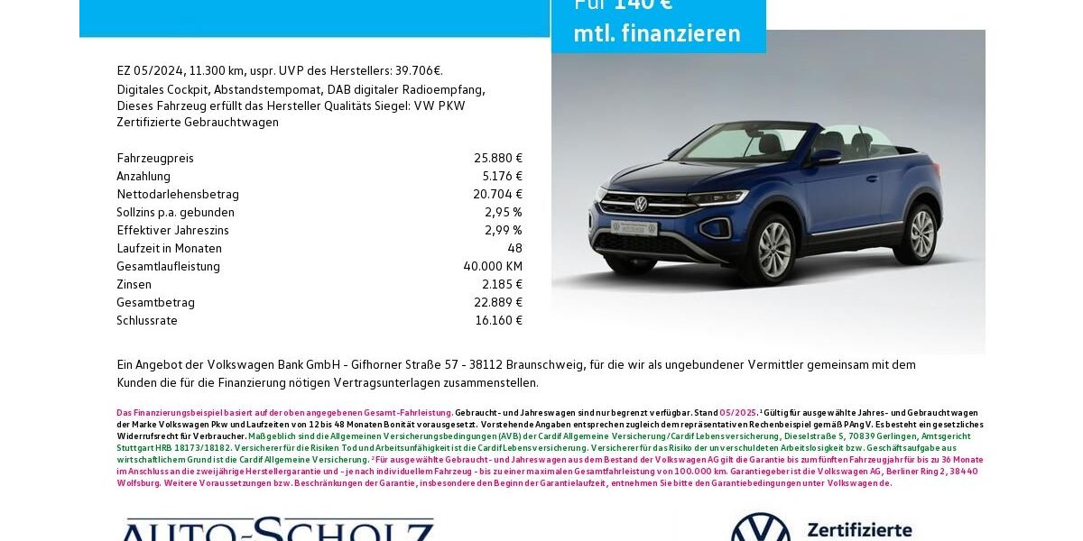 VW T-Roc 11.300 km 25.880 &euro; Bayreuth 95448