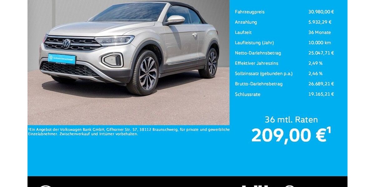 VW T-Roc 26.676 km 29.980 &euro; Trier 54292