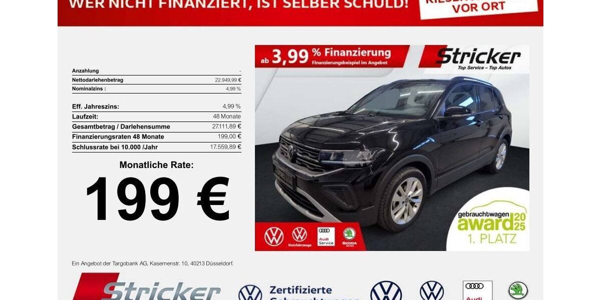 VW T-Cross 24.754 km 22.949 &euro; Detmold 32760