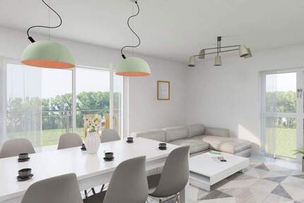 Stilvolle 4,5-Zi.-OG-Wohnung in Ergenzingen - hell, modern, mit Balkon & VVS-Bahnhof in 5 Gehmin. 4 zimmer