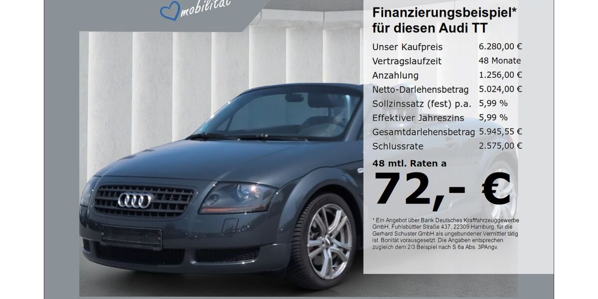 Audi TT 192.500 km 6.280 &euro; Ruhstorf 94099