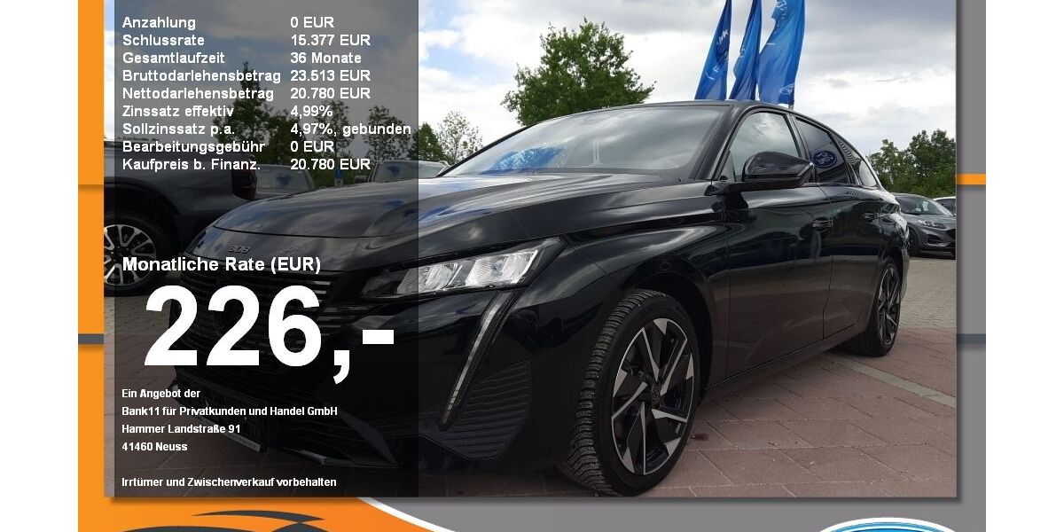 Peugeot 308 36.345 km 20.780 &euro; Neustadt / Donau 93333