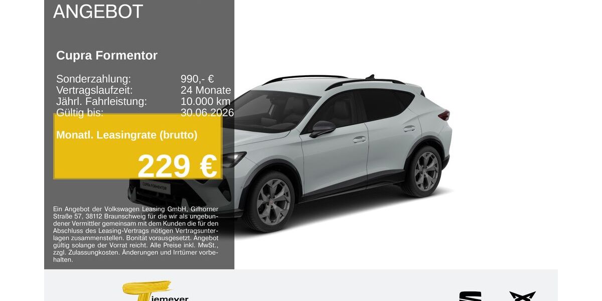 Cupra Formentor 28.370 km 31.810 &euro; Bochum 44809