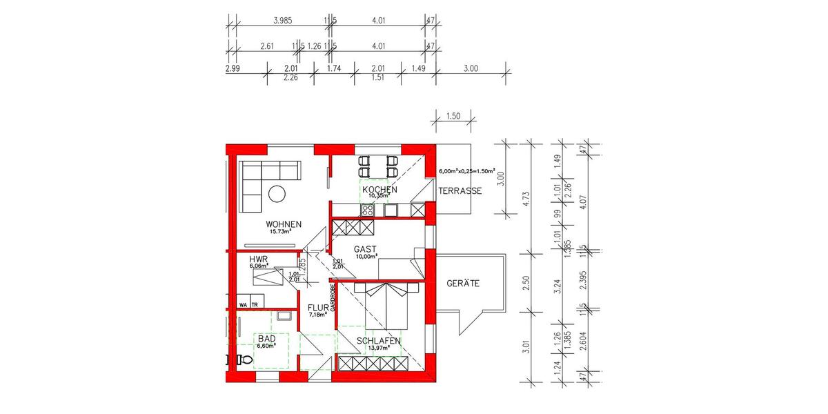 Doppelhaushälfte Rhauderfehn - 3 Zimmer, 70 m&sup2;, 265.000&euro; | Angebot:26877926