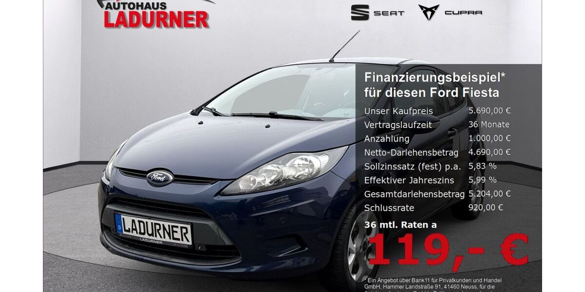 Ford Fiesta 118.850 km 5.690 &euro; Tuttlingen 78532