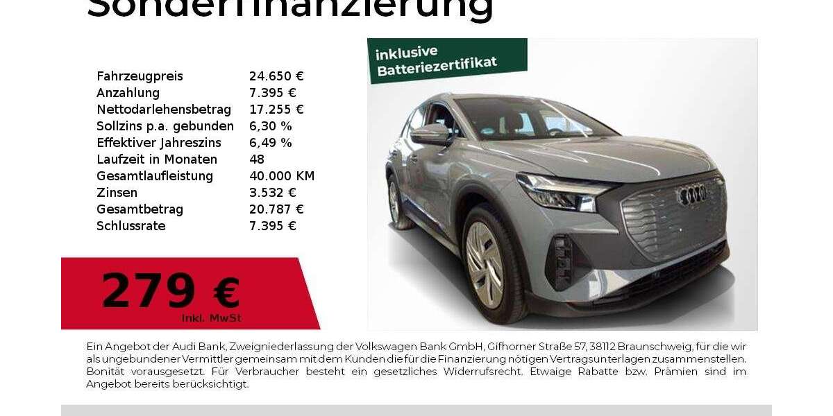 Audi Q4 e-tron 16.300 km 24.650 &euro; Nürnberg 90411