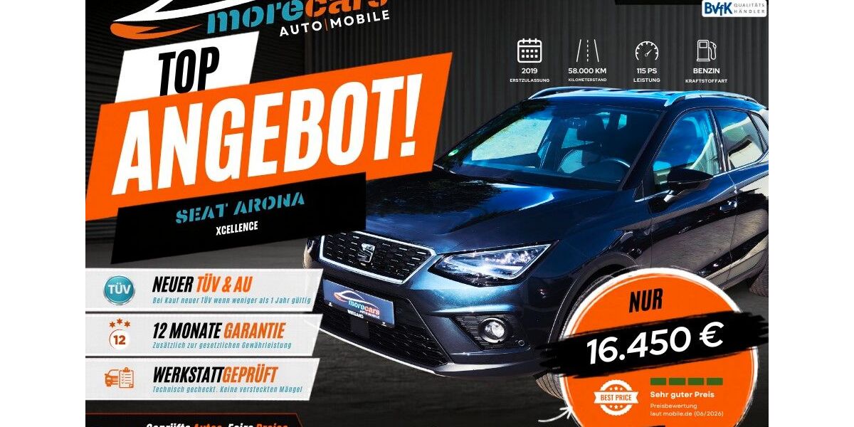 Seat Arona 58.000 km 16.450 &euro; Hanau 63452