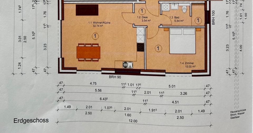 Erdgeschoßwohnung Buchholz in der Nordheide - 2 Zimmer, 63 m&sup2;, 1.220&euro; | Angebot:26412740