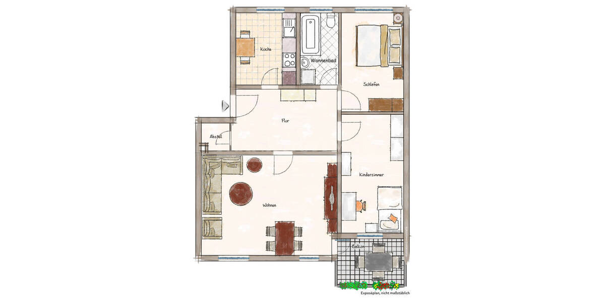 Etagenwohnung Kaltenkirchen - 3 Zimmer, 74 m&sup2;, 179.000&euro; | Angebot:25700469