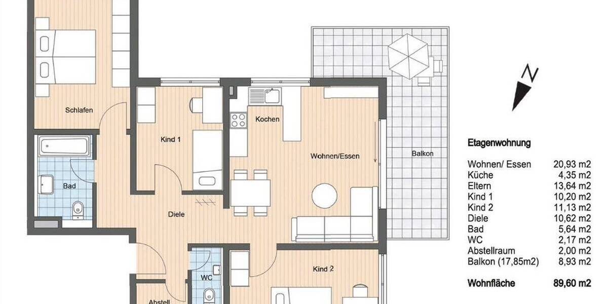 Etagenwohnung Garmisch-Partenkirchen Garmisch - 4 Zimmer, 90 m&sup2;, 2.060&euro; | Angebot:26379547