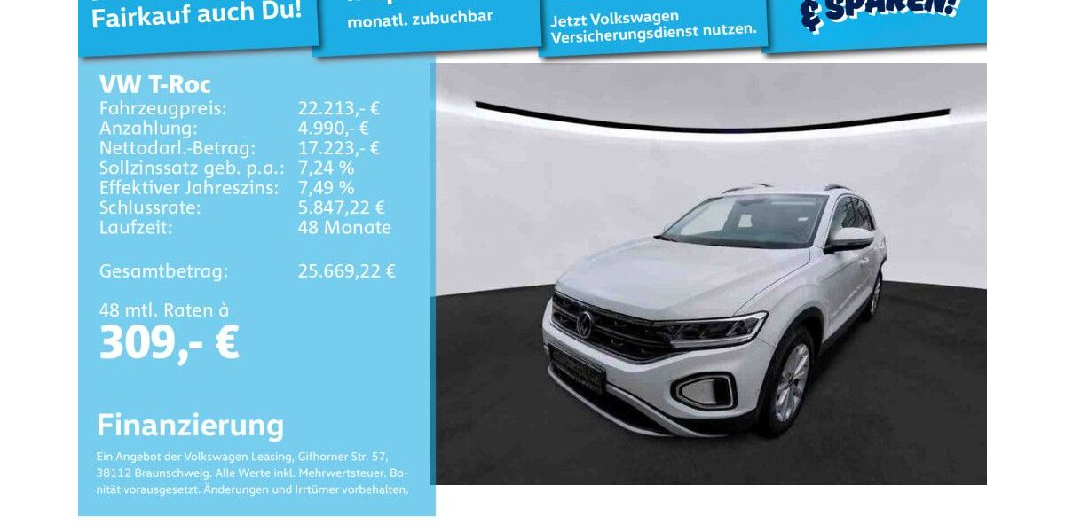VW T-Roc 55.635 km 21.991 &euro; Mannheim 68309