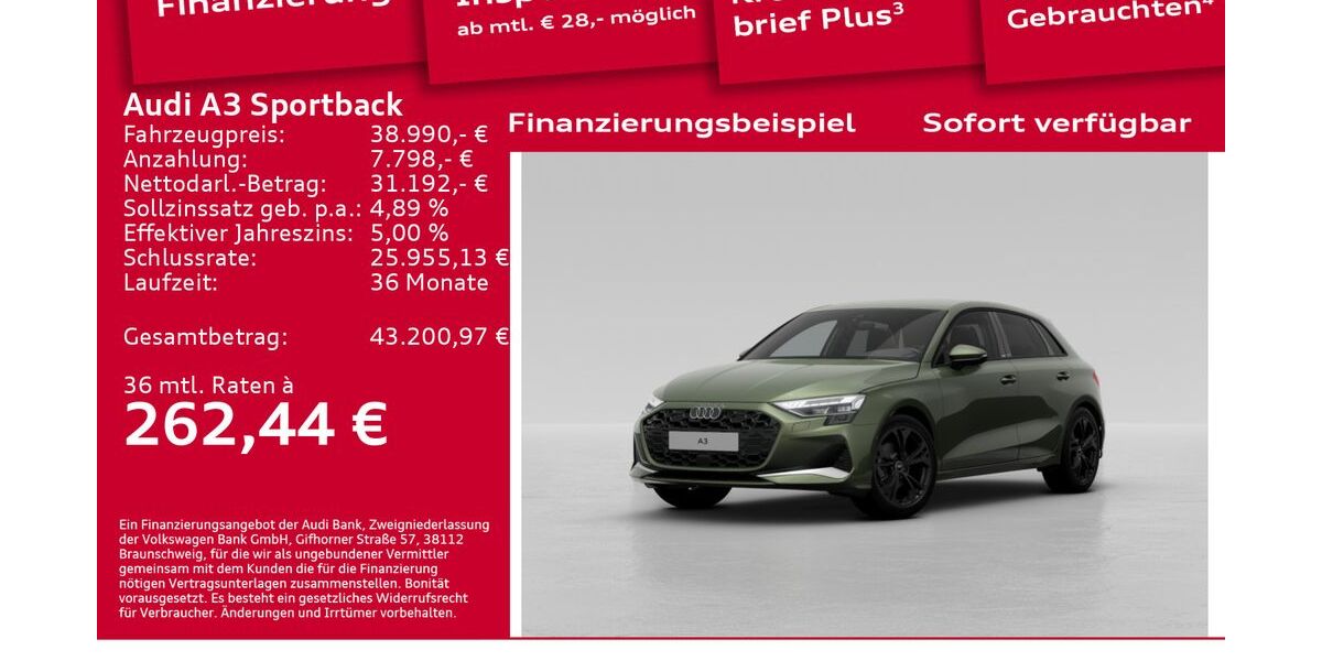 Audi A3 9.500 km 37.990 &euro; Berlin 12489