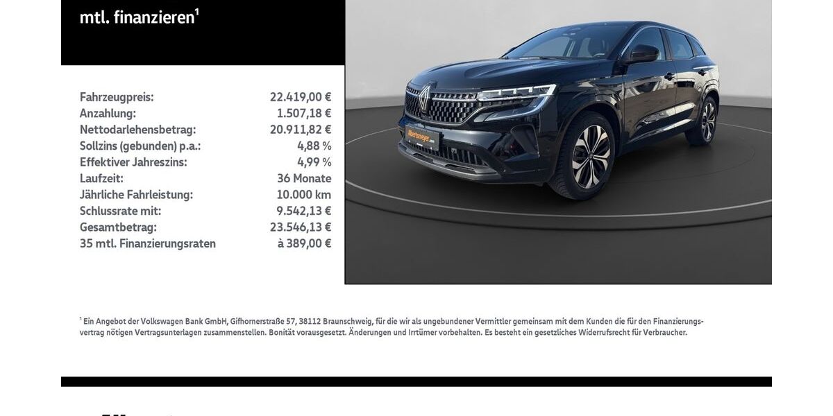 Renault Austral 60.039 km 22.419 &euro; Leinefelde-Worbis/DE 37327