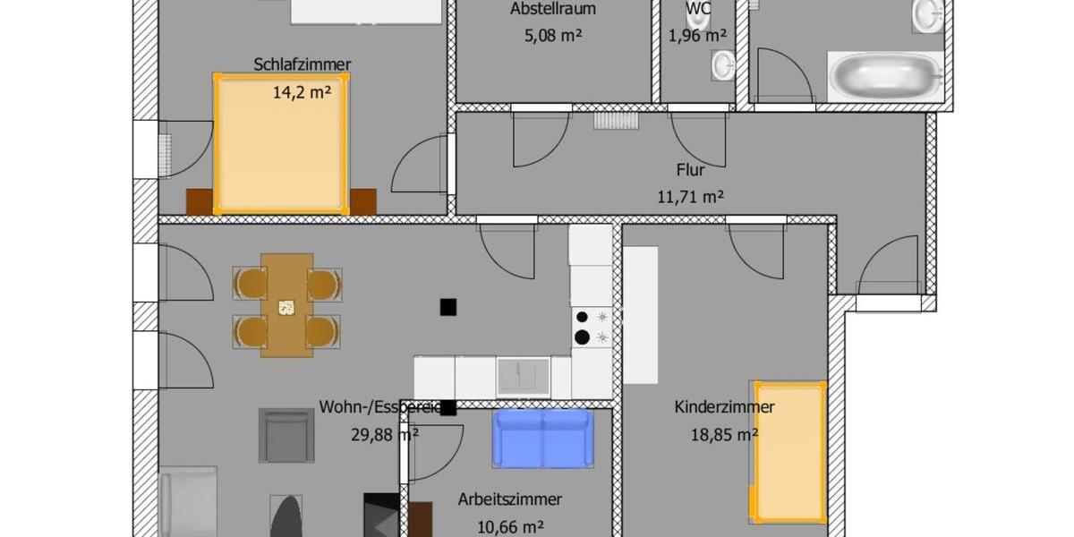 4-Zimmerwohnung in der Suhler Innenstadt mit Stellplatz 4 zimmer