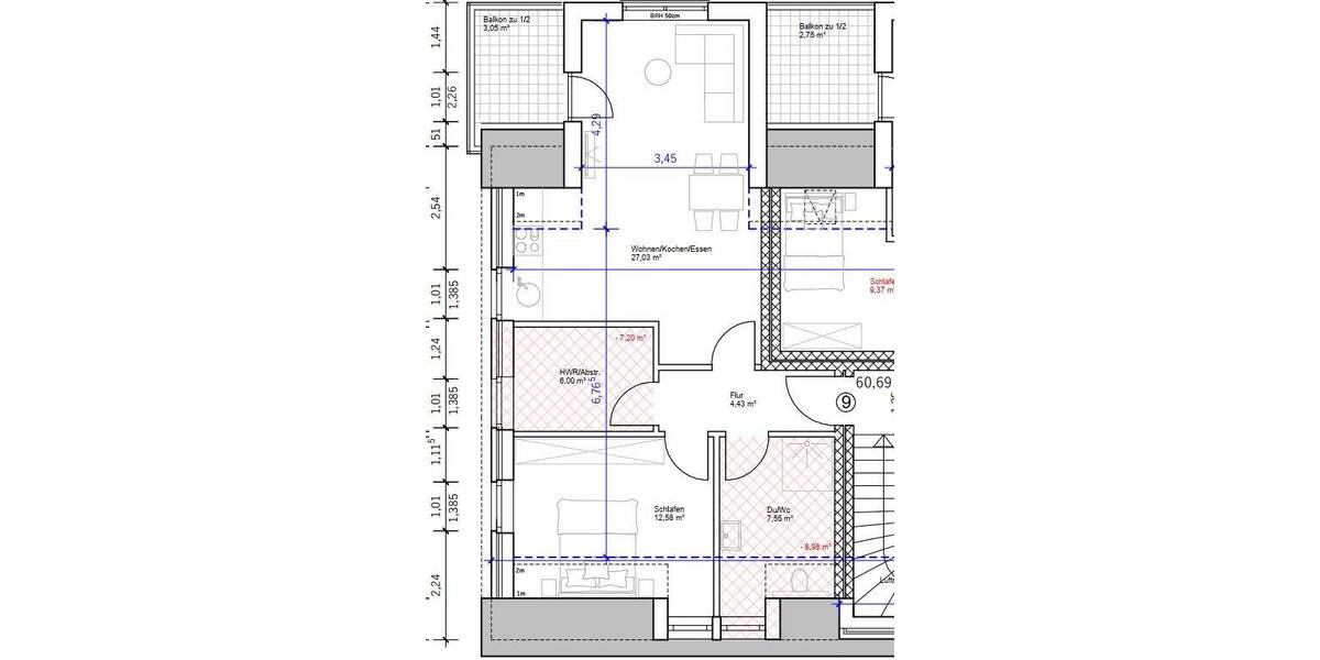 Etagenwohnung Brake - 2 Zimmer, 60 m&sup2;, 206.000&euro; | Angebot:25669815
