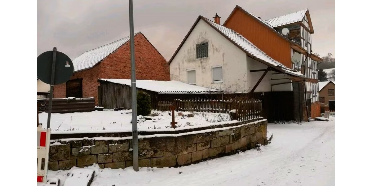 Hessich Lichtenau-OT, 1-2 Fam.Hs. + Scheune - Einfamilienhaus Hessisch Lichtenau Quentel | Angebot:24416348