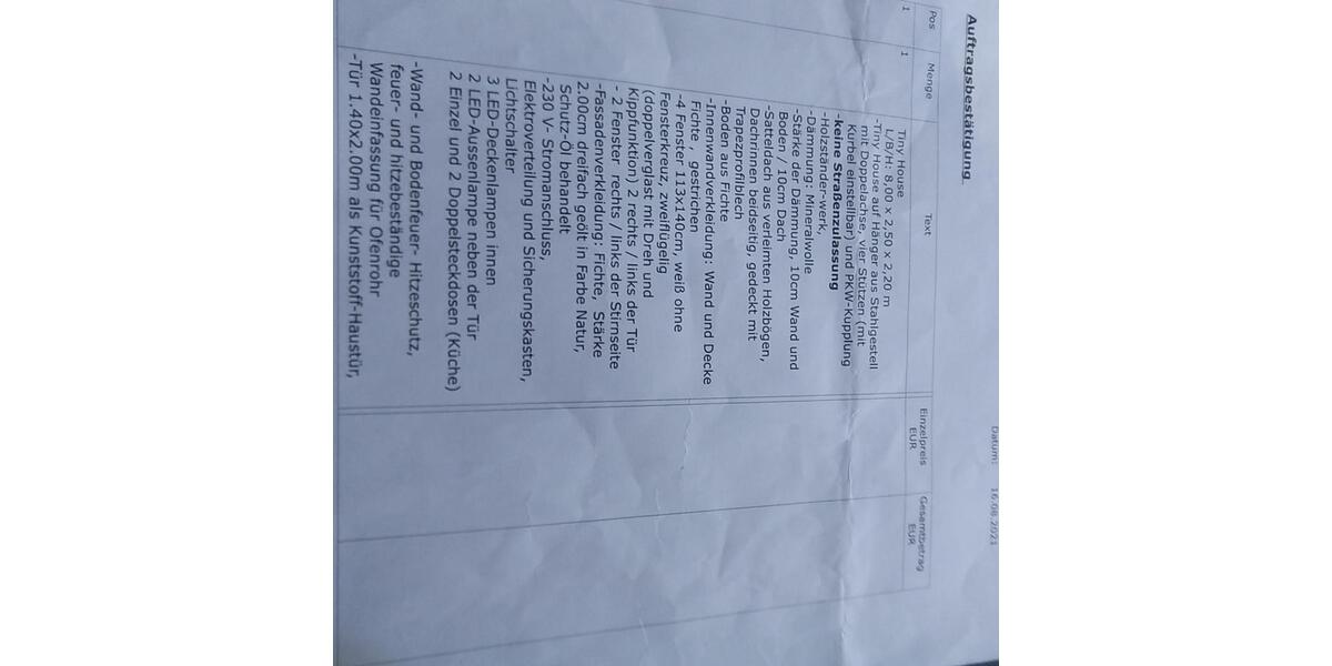 Bauwagen,winterfest 1 zimmer