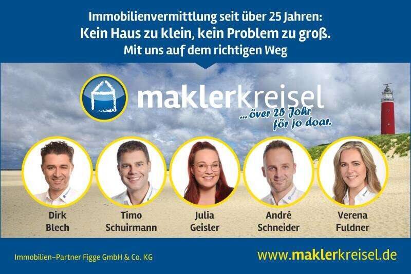 Etagenwohnung Esens - 3 Zimmer, 80 m&sup2;, 320.000&euro; | Angebot:25769269