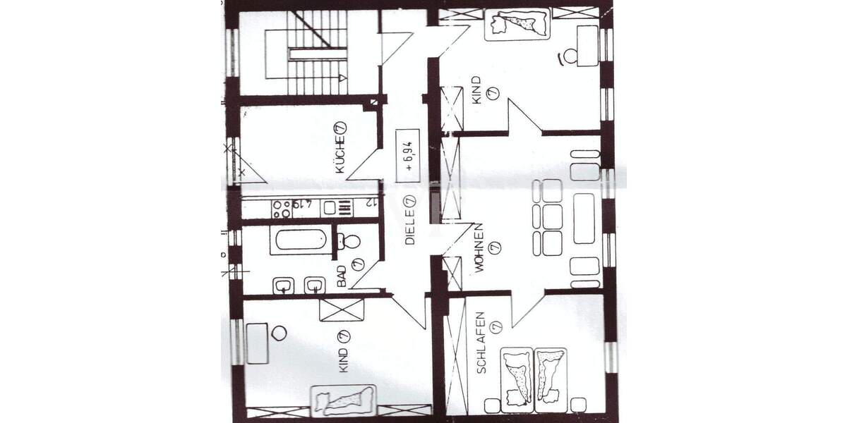 Etagenwohnung Velbert Mitte - 4 Zimmer, 116 m&sup2;, 245.000&euro; | Angebot:24544902