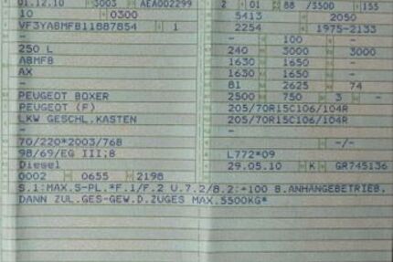 Peugeot Boxer 205.000 km 5.500 &euro; Bad Kleinen 23996