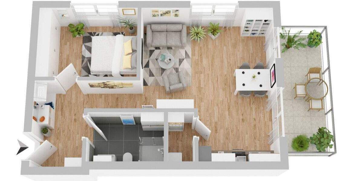 Etagenwohnung Titisee-Neustadt Neustadt - 2 Zimmer, 57 m&sup2;, 303.000&euro; | Angebot:25671477