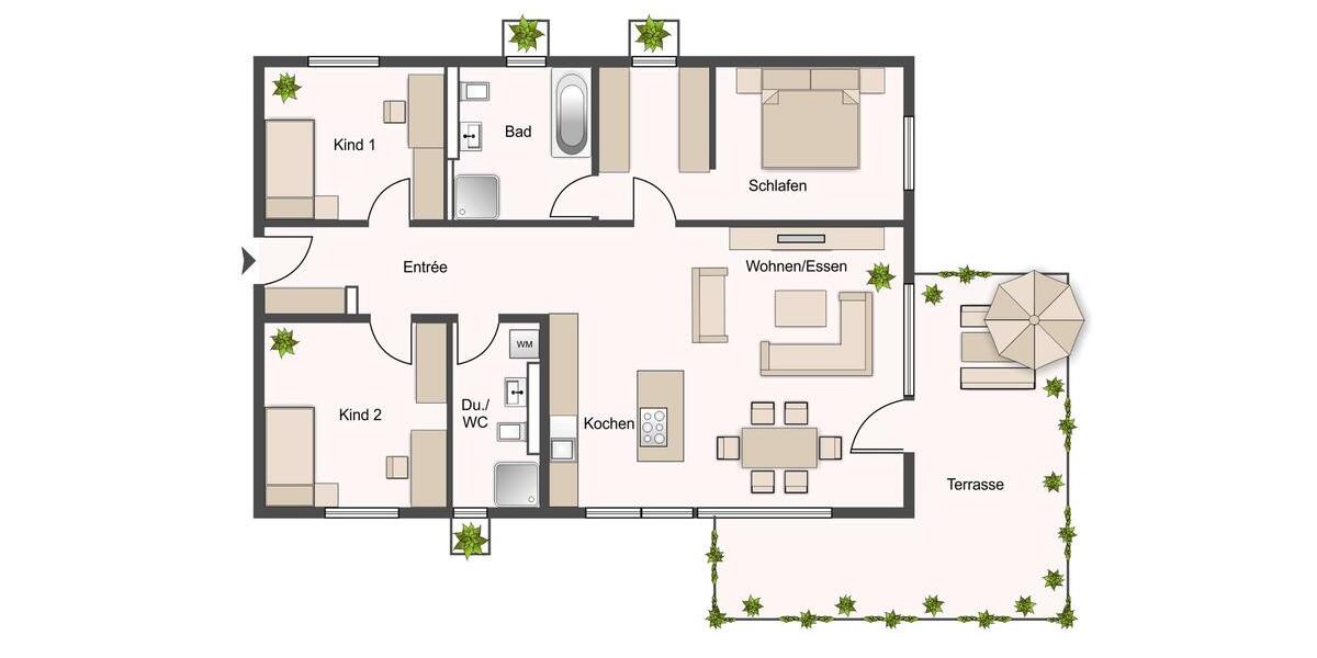 Erdgeschoßwohnung Machern - 4 Zimmer, 115 m&sup2;, 1.722&euro; | Angebot:25959976