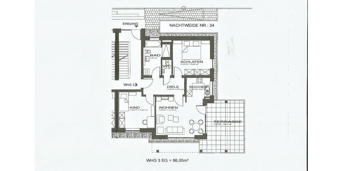Erdgeschoßwohnung Buttenwiesen - 3 Zimmer, 86 m&sup2;, 830&euro; | Angebot:25254928