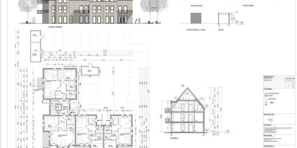 Etagenwohnung Moormerland Veenhusen - 2 Zimmer, 69 m&sup2;, 245.500&euro; | Angebot:25799946