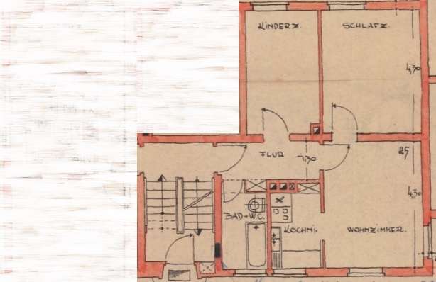 Etagenwohnung Marburg Waldtal - 3 Zimmer, 55 m&sup2;, 740&euro; | Angebot:26496069
