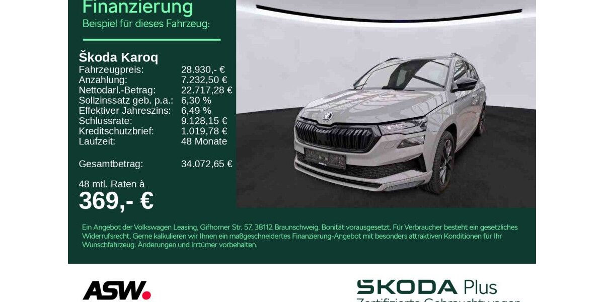Skoda Karoq 97.500 km 28.930 &euro; Heilbronn 74076