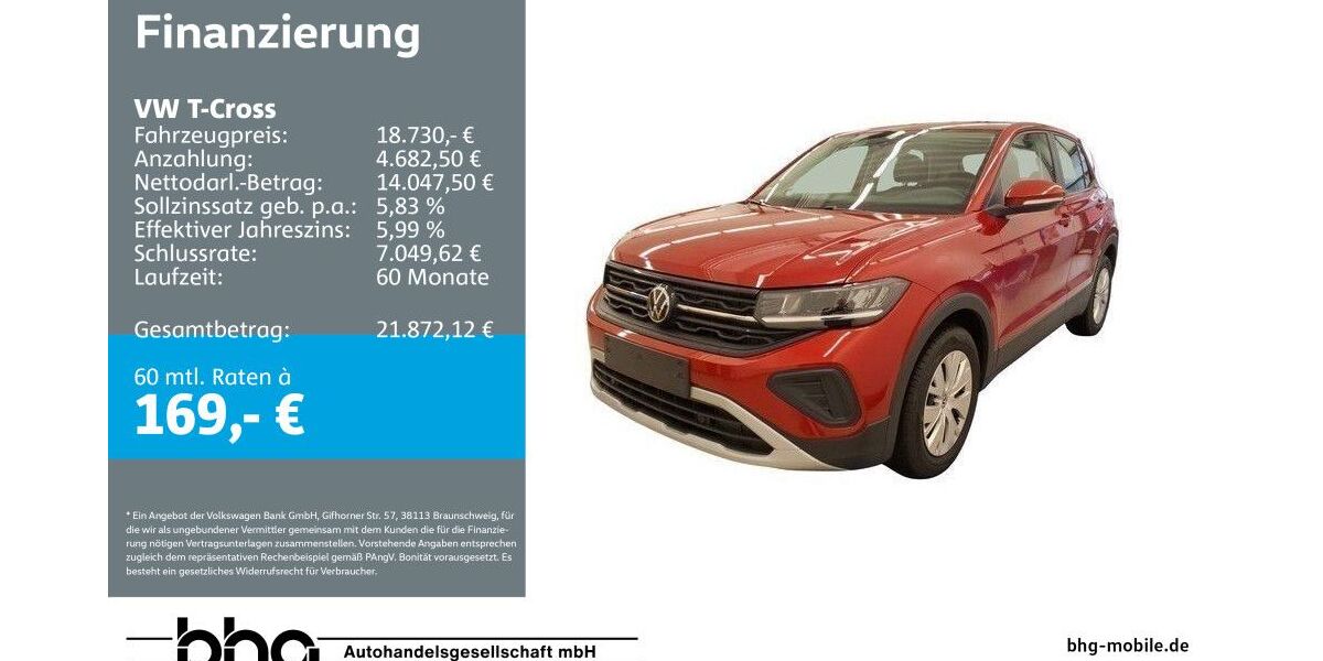 VW T-Cross 12.302 km 18.730 &euro; Bühl 77815