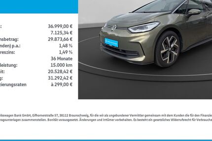 VW ID.3 22.553 km 36.999 € Leinefelde-Worbis/DE 37327