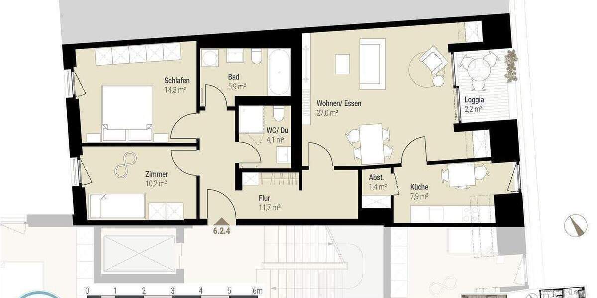 Etagenwohnung Dresden Innere Altstadt - 3 Zimmer, 84 m&sup2;, 1.483&euro; | Angebot:25424399
