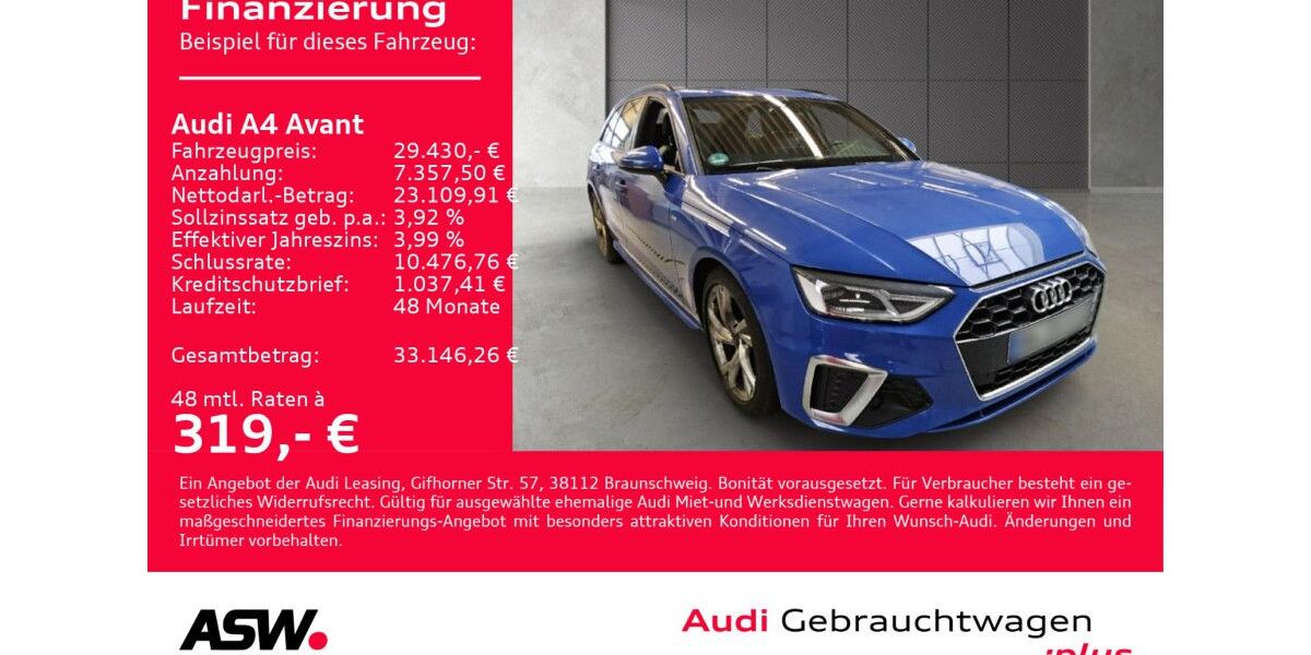 Audi A4 97.500 km 29.430 &euro; Heilbronn 74074