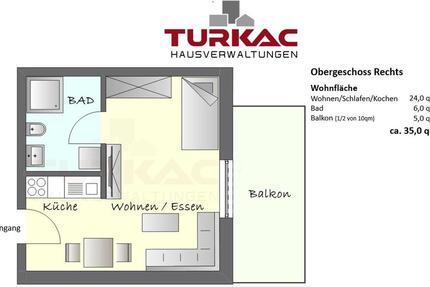 Wohnung Hüttenberg - 1 Zimmer, 35 m&sup2;, 560&euro; | Angebot:26198028