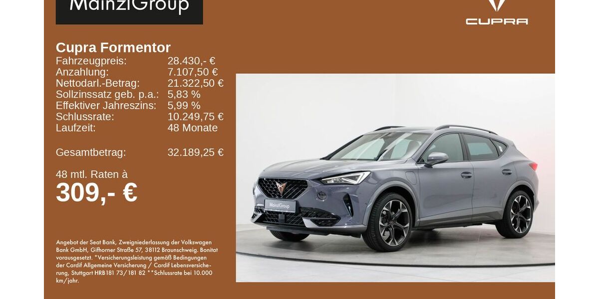 Cupra Formentor 47.108 km 28.430 &euro; Feldkirchen/Westerham 83620
