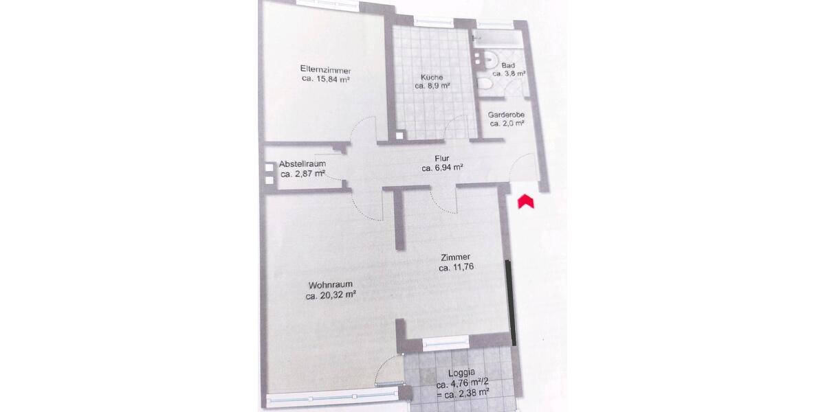 Etagenwohnung Achim - 3 Zimmer, 75 m&sup2;, 235.000&euro; | Angebot:24976996