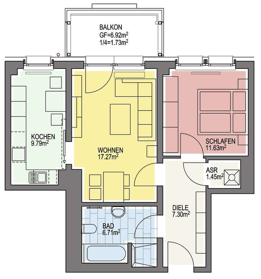 Wohnung zum Mieten in Stollberg 530,86 € 55.88 m²