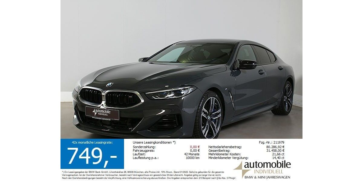 BMW M850 11.500 km 79.940 &euro; Paderborn 33100