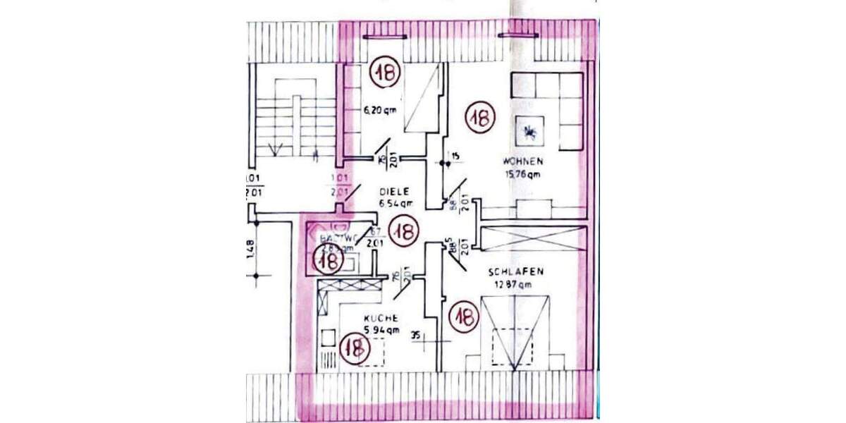 Etagenwohnung Herne Wanne-Süd - 3 Zimmer, 50 m&sup2;, 79.000&euro; | Angebot:24811180