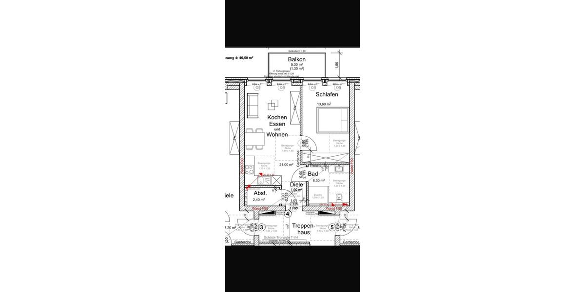 Etagenwohnung Herzebrock-Clarholz Clarholz - 2 Zimmer, 47 m&sup2;, 650&euro; | Angebot:26261702