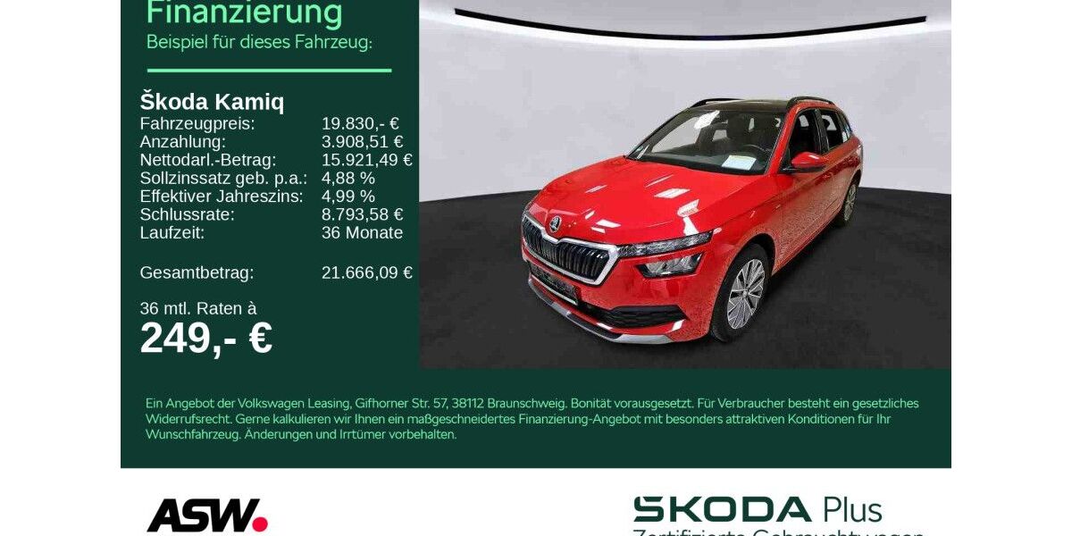 Skoda Kamiq 64.500 km 19.830 &euro; Heilbronn 74076