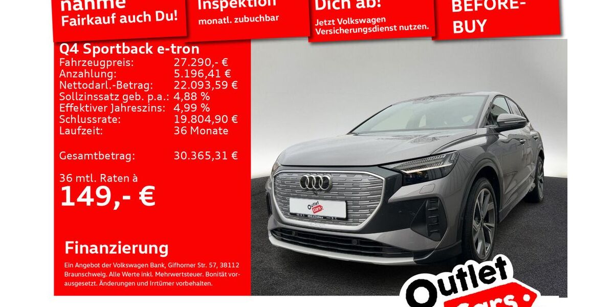Audi Q4 e-tron 31.043 km 26.330 &euro; Senden 89250
