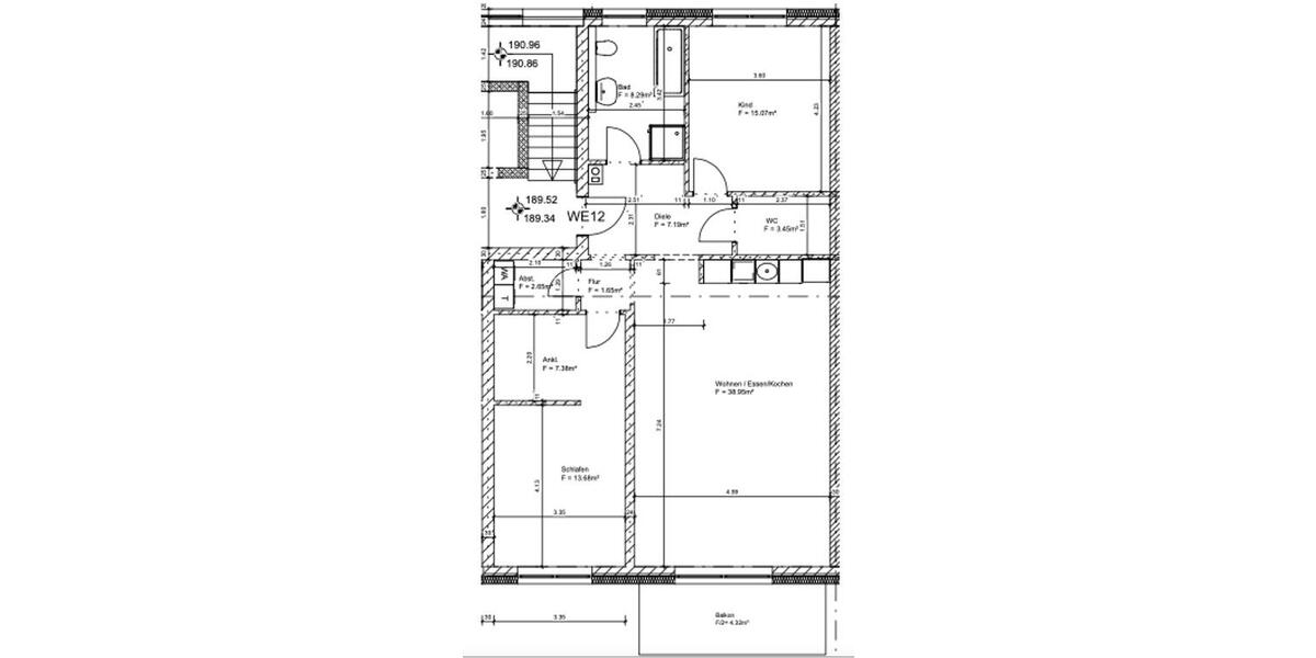 Etagenwohnung Lohr am Main - 3.5 Zimmer, 102 m&sup2;, 1.240&euro; | Angebot:26413598