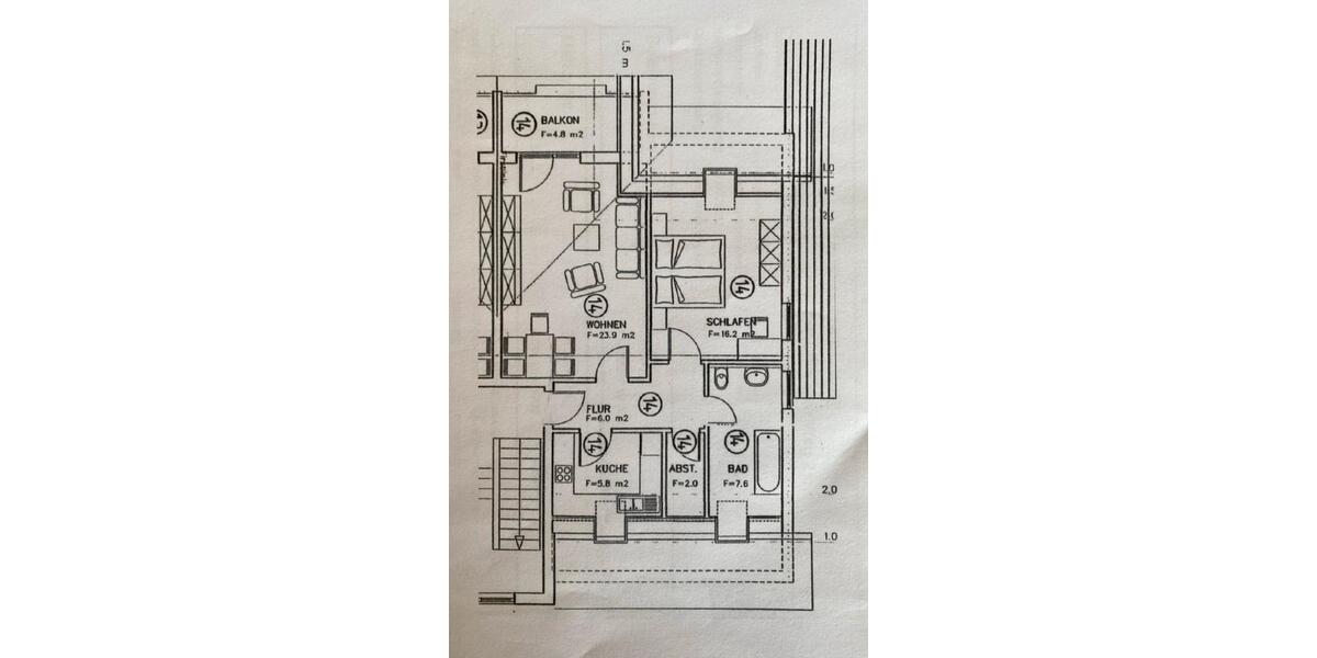 Helle 2-Zimmer-Wohnung + TG-Stellplatz + Balkon in Niederwerrn 2 zimmer