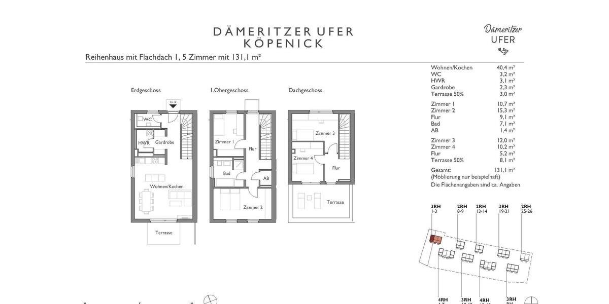 Etagenwohnung Berlin Treptow-Köpenick - 5 Zimmer, 129 m&sup2;, 2.149&euro; | Angebot:25511708