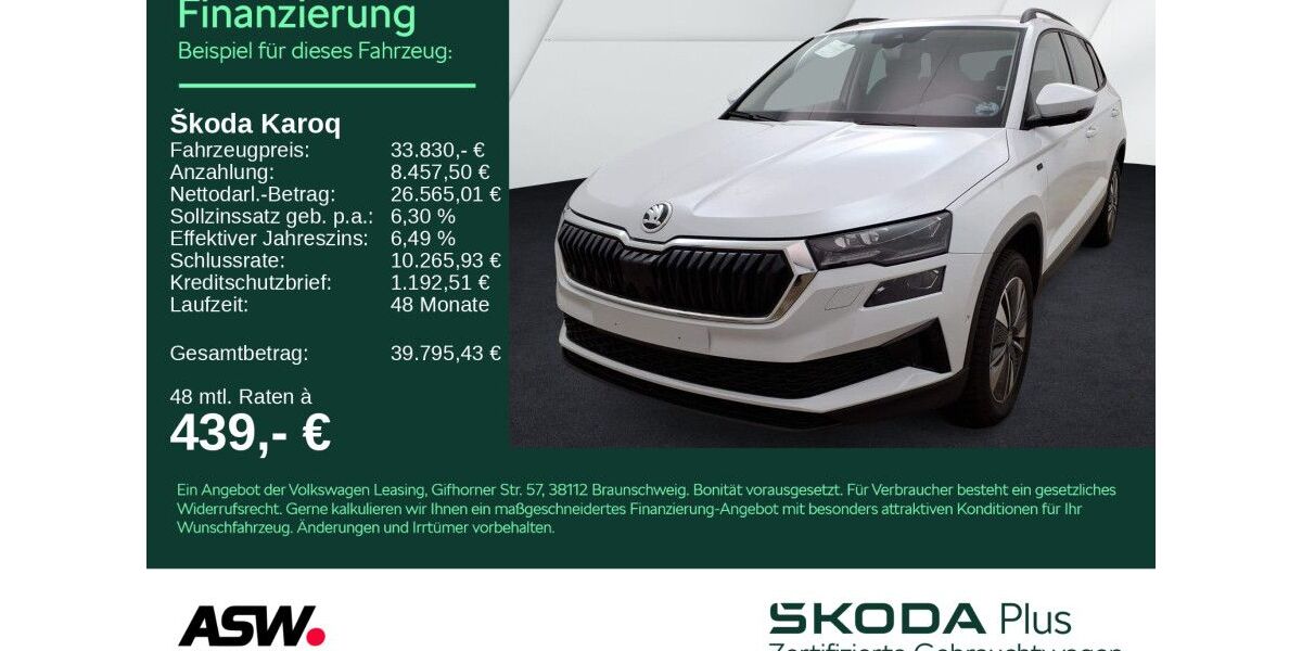 Skoda Karoq 17.600 km 33.830 &euro; Heilbronn 74076